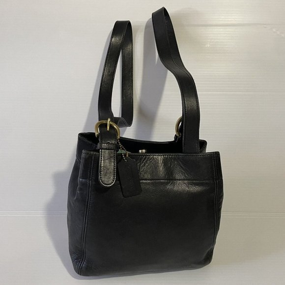 Coach Handbags - Genuine Vintage COACH 90’s #C8Z-4157 Black Leather Shoulder Bag